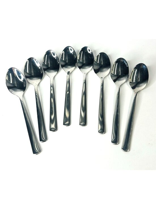 WMF Other - WMF Line Cromargan Set of 8 Demitasse Spoons Stainless Flatware Germany 4.5” VTG